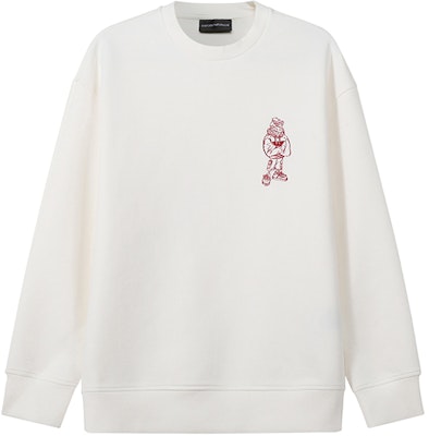 EMPORIO ARMANI White Graphic Print Loose Fit Crewneck Sweatshirt. 3R1MDM-1JHSZ-0101 Buy EMPORIO ARMANI White Graphic Print Loose Fit Crewneck Sweatshirt. 3R1MDM-1JHSZ-0101