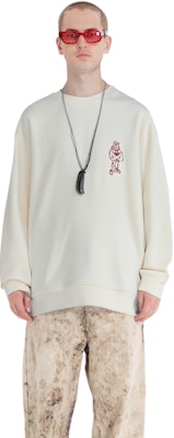 EMPORIO ARMANI White Graphic Print Loose Fit Crewneck Sweatshirt. 3R1MDM-1JHSZ-0101 Shop EMPORIO ARMANI White Graphic Print Loose Fit Crewneck Sweatshirt. 3R1MDM-1JHSZ-0101