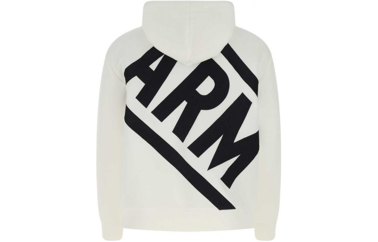 Lookbook Emporio Armani 白色连帽衫大胆字母印花款式 3K1MD2-1JDSZ-0101