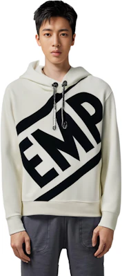 Emporio Armani 白色连帽衫大胆字母印花款式 3K1MD2-1JDSZ-0101 Shop Emporio Armani 白色连帽衫大胆字母印花款式 3K1MD2-1JDSZ-0101