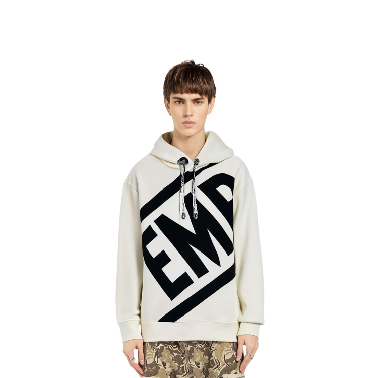Purchase Emporio Armani 白色连帽衫大胆字母印花款式 3K1MD2-1JDSZ-0101
