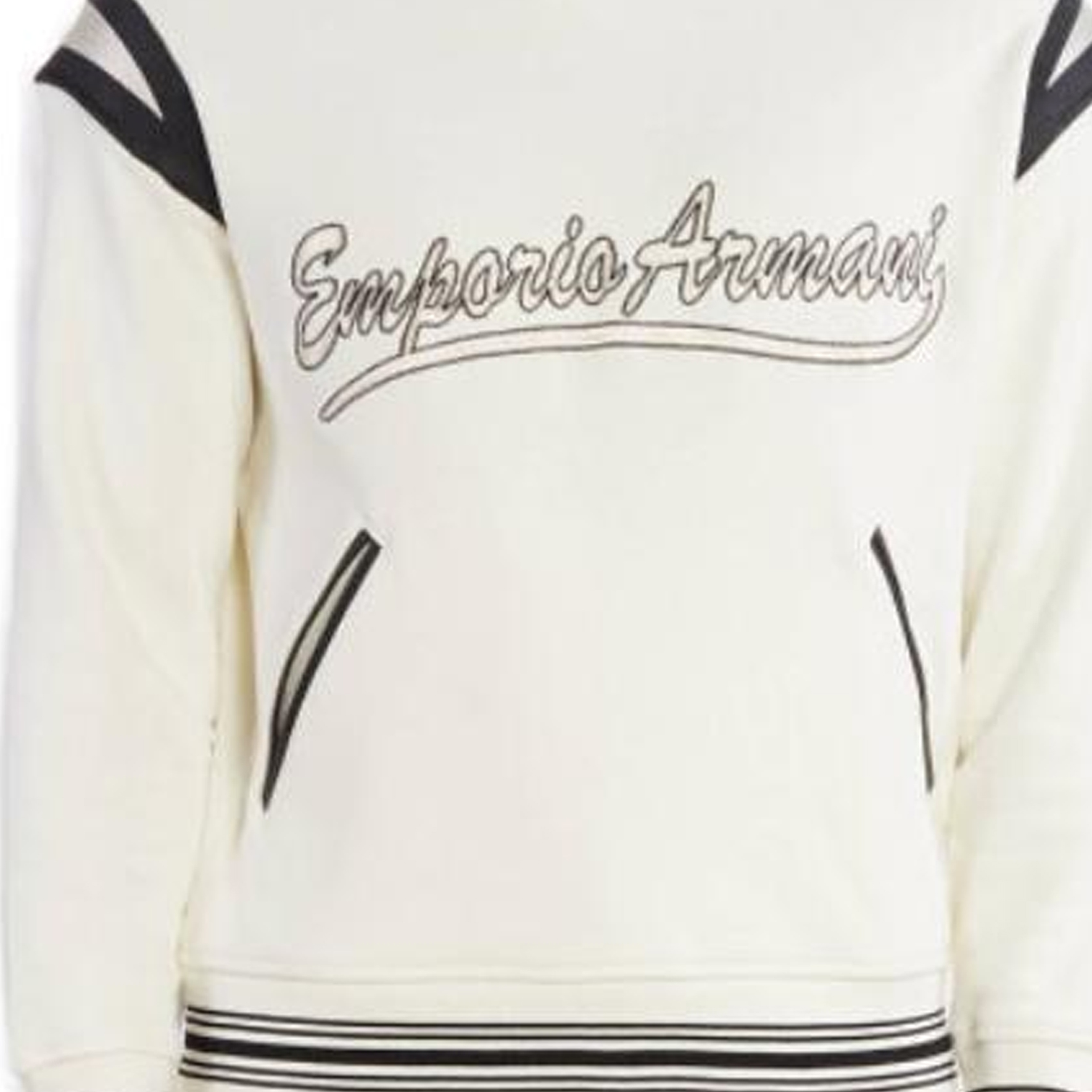 Emporio Armani  White Hoodie with Logo Letter Print. 6R1MG1-1JWPZ-0128 圖 5