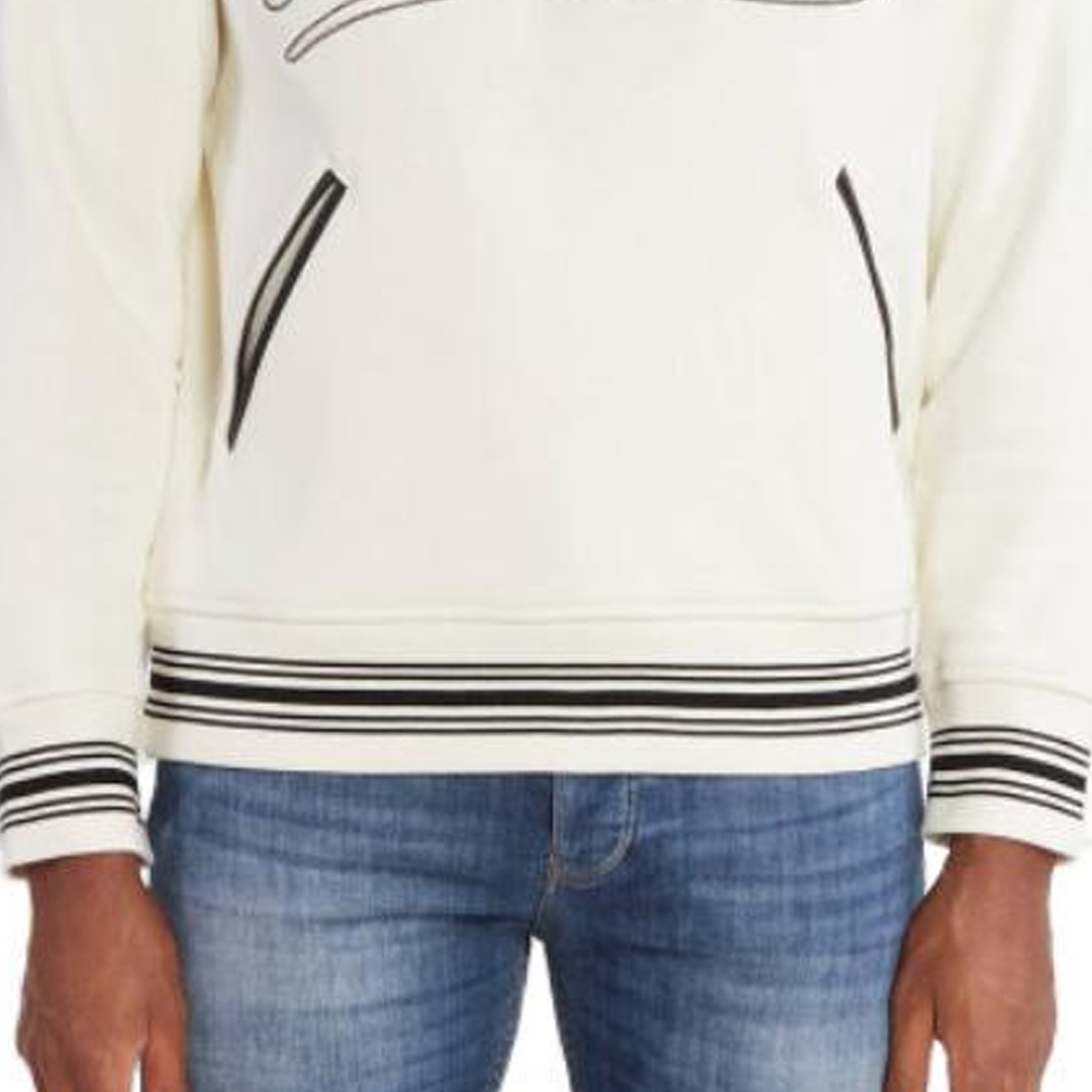 Emporio Armani  White Hoodie with Logo Letter Print. 6R1MG1-1JWPZ-0128 圖 6