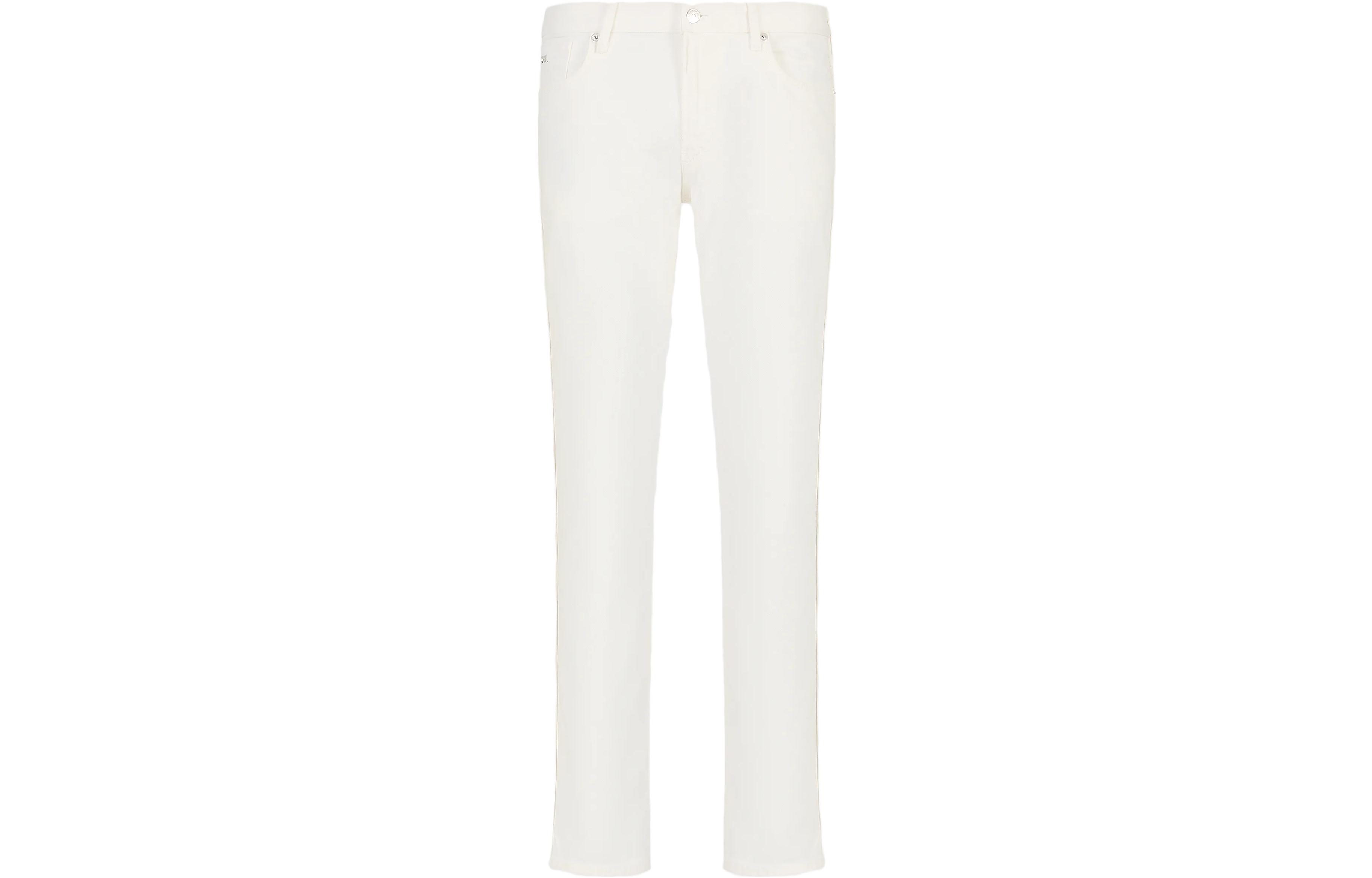 EMPORIO ARMANI  White Minimalist Straight-Cut Jeans 6R1J061-N03Z1-0101