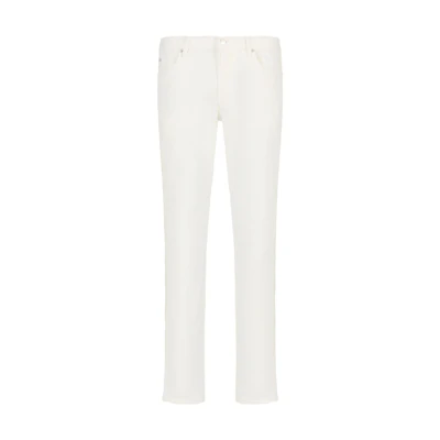 EMPORIO ARMANI White Minimalist Straight-Cut Jeans 6R1J061-N03Z1-0101