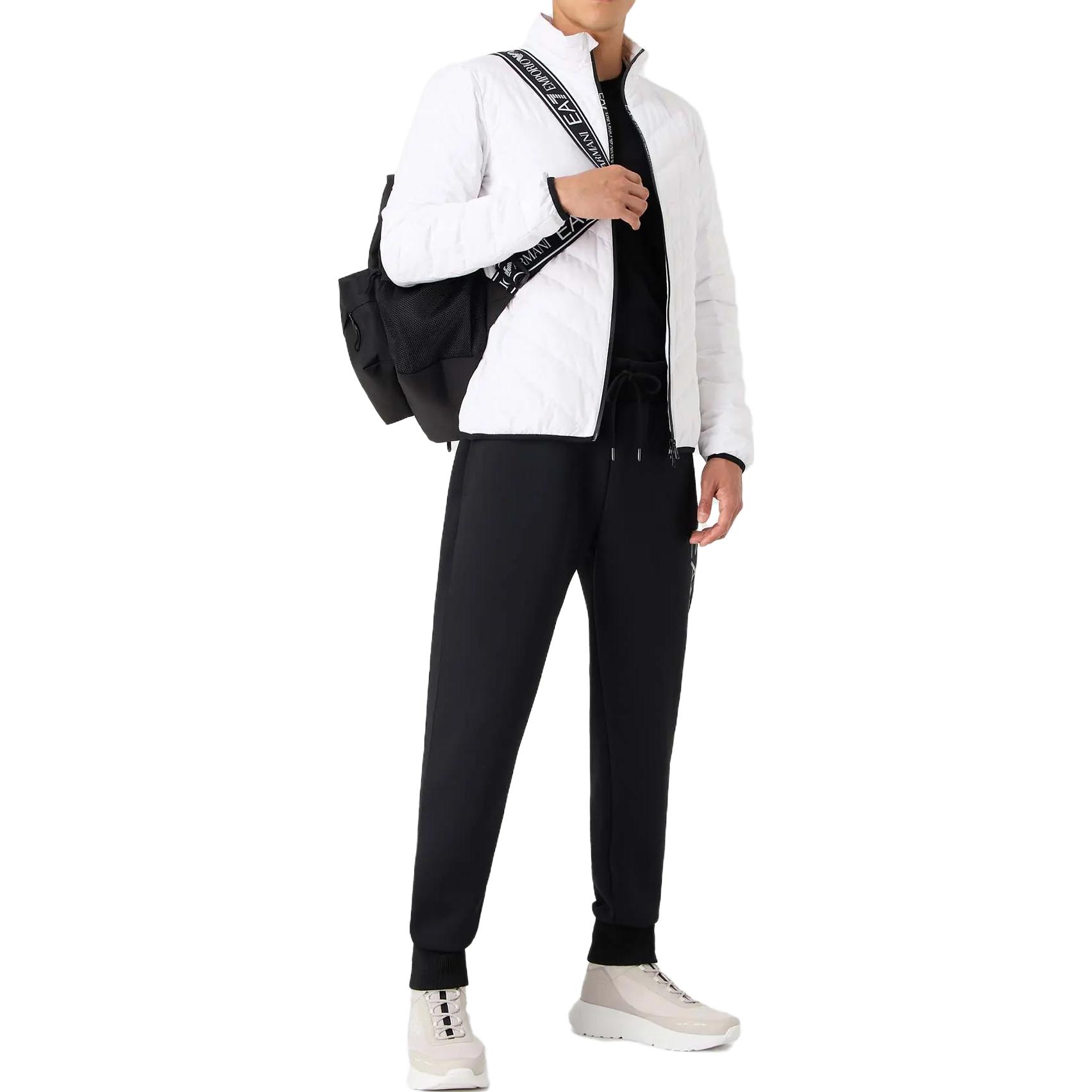 Emporio Armani  White Puffer Jacket with Logo Design and Stand Collar. 8NPB13-PNE1Z-1100 圖 5