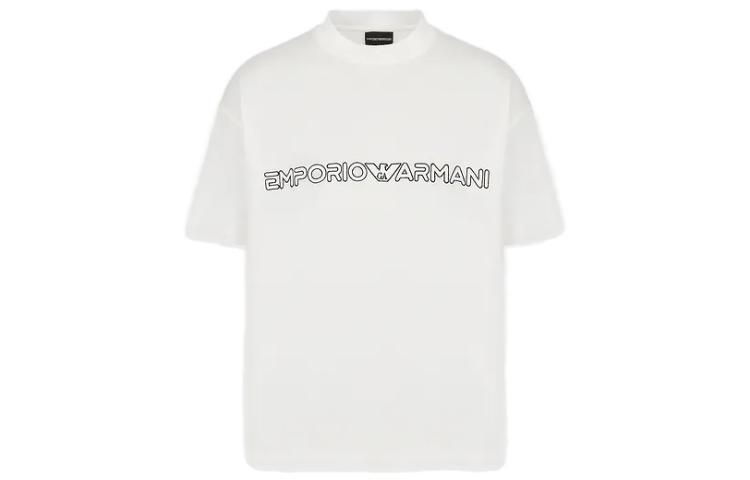 Emporio Armani  White Short-Sleeve T-Shirt with Logo Print. 3R1TBD1-JUVZ1-0101 圖 2