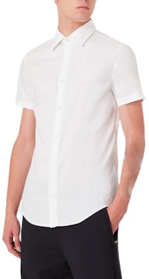 Emporio Armani White Short Sleeve Solid Button-Up Shirt SS22. 8N1C91-1NI9Z-0100 Sizing Emporio Armani White Short Sleeve Solid Button-Up Shirt SS22. 8N1C91-1NI9Z-0100
