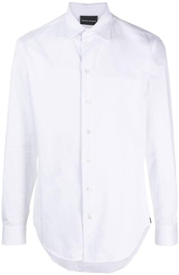 Emporio Armani White Solid Long Sleeve Slim Fit Shirt. H31SM-0C12F-0100 Order Emporio Armani White Solid Long Sleeve Slim Fit Shirt. H31SM-0C12F-0100