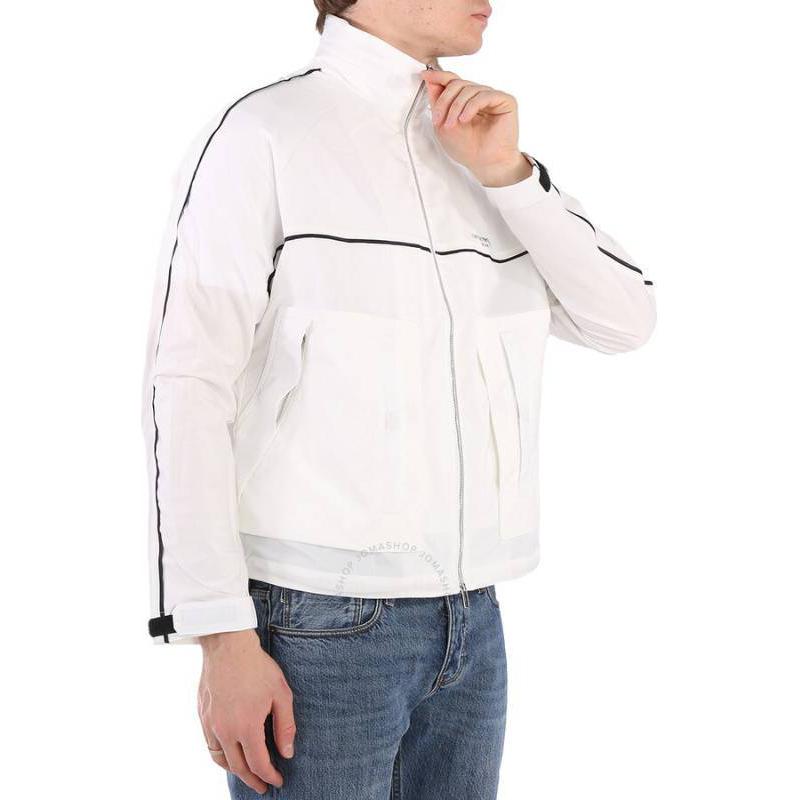 Emporio Armani  White Striped Letter Print Loose-Fit Jacket 3L1BC1-1NDBZ-0101 圖 3