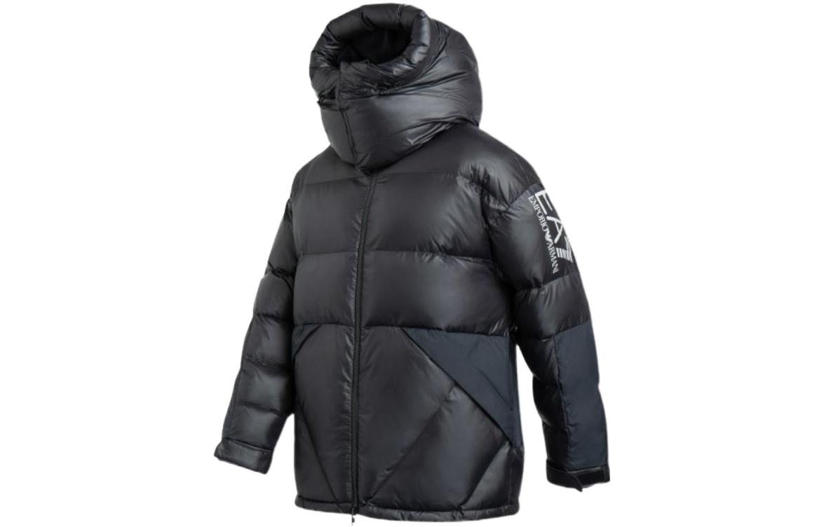 Emporio Armani  Winter Black Solid Hooded Cotton Jacket. 6KPB17-PNR4Z-1200 圖 4