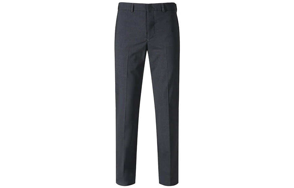 EMPORIO ARMANI  Wool Zipper Suit Pants Dark Gray SS24 Casual Trousers H41P68-01506-630
