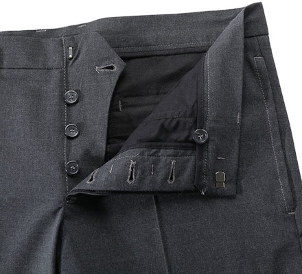 EMPORIO ARMANI Wool Zipper Suit Pants Dark Gray SS24 Casual Trousers H41P68-01506-630 Details for EMPORIO ARMANI Wool Zipper Suit Pants Dark Gray SS24 Casual Trousers H41P68-01506-630