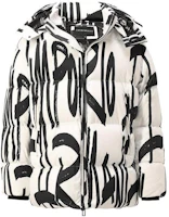 EMPORIO ARMANI Abstract Print Hooded Puffer Jacket White. 6K1BE4-1NQWZ-F160 EMPORIO ARMANI Abstract Print Hooded Puffer Jacket White. 6K1BE4-1NQWZ-F160