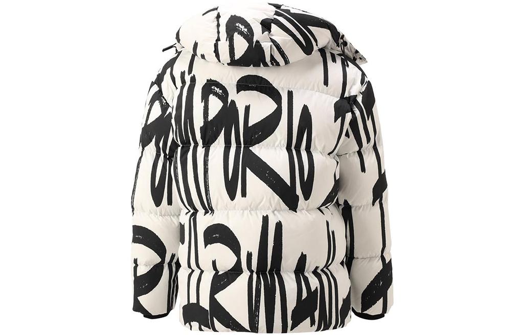 EMPORIO ARMANI Abstract Print Hooded Puffer Jacket  White. 6K1BE4-1NQWZ-F160 圖 3