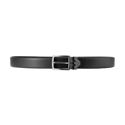 Emporio Armani Armani Black Eagle Logo Leather Belt Casual Business 3cm Wide. Y4S497-Y127J-80001