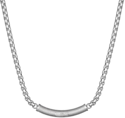 Emporio Armani ARMANI Silver Cuban Chain Necklace with Eagle Pendant. EGS2939040 Order Emporio Armani ARMANI Silver Cuban Chain Necklace with Eagle Pendant. EGS2939040