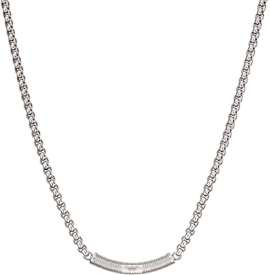 Emporio Armani ARMANI Silver Cuban Chain Necklace with Eagle Pendant. EGS2939040 Lookbook Emporio Armani ARMANI Silver Cuban Chain Necklace with Eagle Pendant. EGS2939040