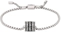 Buy Emporio Armani ARMANI Black Beaded Bracelet with Cuban Link Pendant. EGS2978040