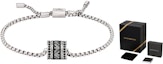 Purchase Emporio Armani ARMANI Black Beaded Bracelet with Cuban Link Pendant. EGS2978040
