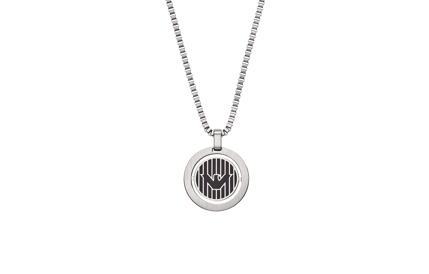 Emporio Armani ARMANI Dual-Sided Rotatable Pendant Necklace for Men. EGS2725040