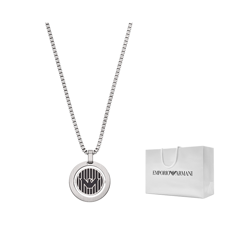 Order Kalung Liontin Pria Emporio Armani ARMANI Dual-Sided Rotatable. EGS2725040