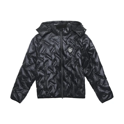 Emporio Armani Armani Emporio EA7 FW22 Black Hoodie Zip-Up Cotton Jacket Collection 6LPB64-PN8MZ-1200