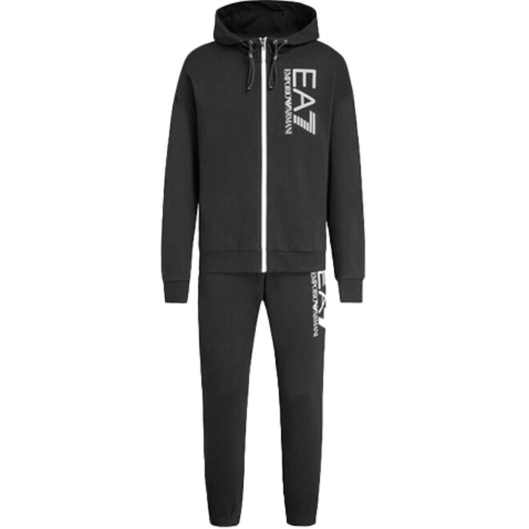 Emporio Armani Armani Emporio EA7 SS21 Black Hoodie and Sweatpants Set 3KPV64-PJ8BZ-1200
