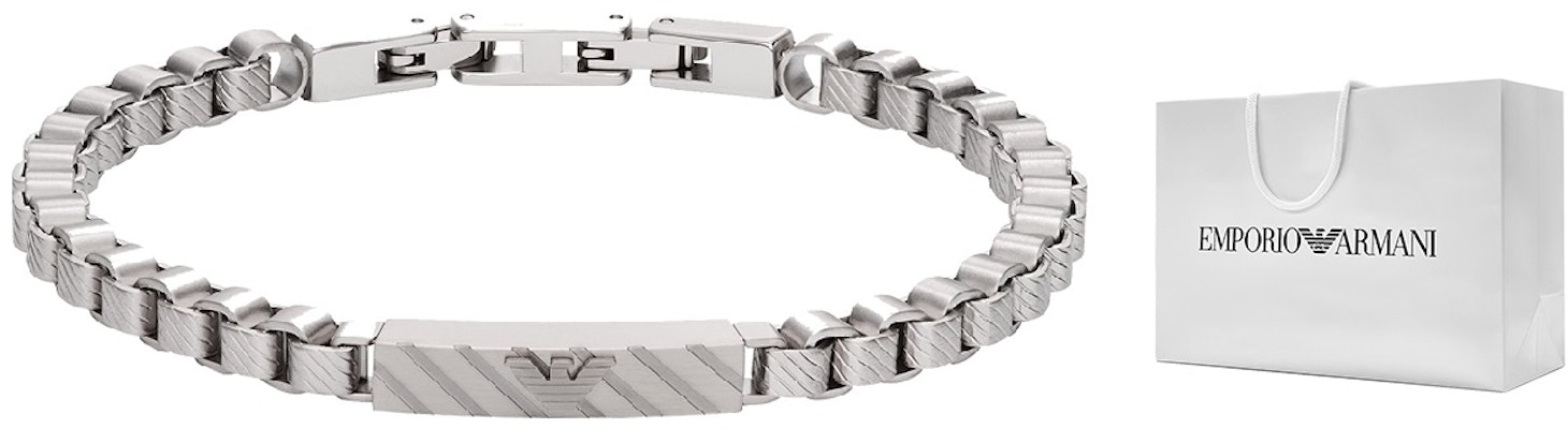 Emporio Armani Gelang Loket Perak Trendy Eagle untuk Lelaki EGS2923040 Order Emporio Armani Gelang Loket Perak Trendy Eagle untuk Lelaki EGS2923040