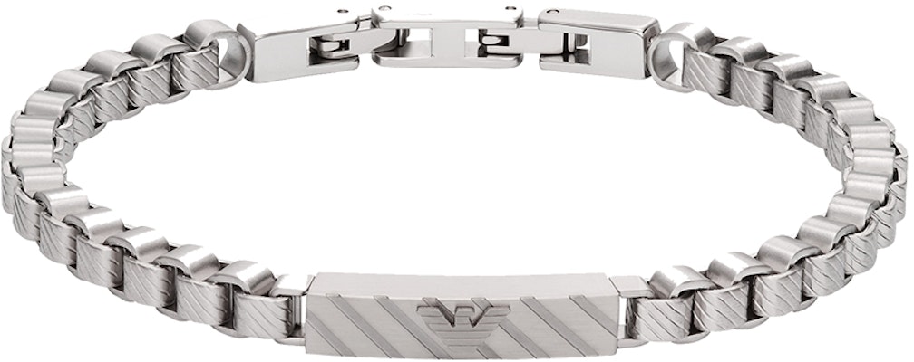 Emporio Armani Gelang Loket Perak Trendy Eagle untuk Lelaki EGS2923040 Lookbook Emporio Armani Gelang Loket Perak Trendy Eagle untuk Lelaki EGS2923040