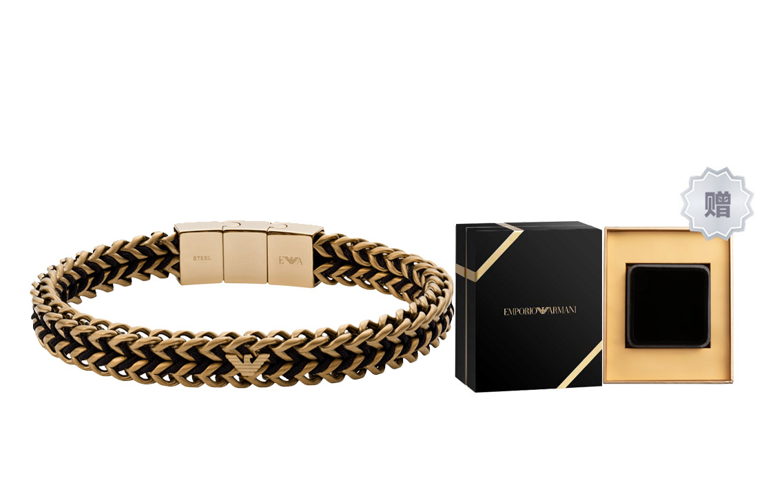 Lookbook 安普里奥阿玛尼复古金鹰标编织手链-时尚配饰 EGS2817251