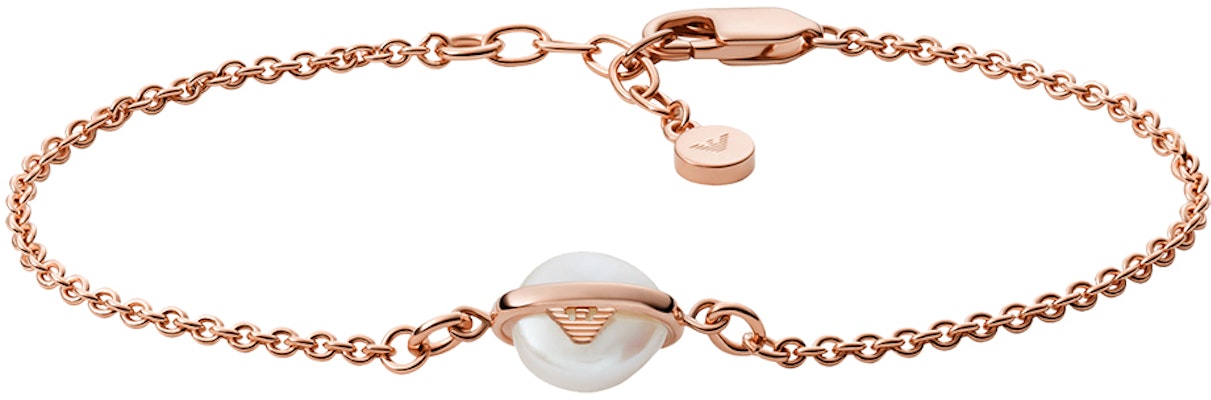 Pulsera de moda para mujer Emporio Armani oro rosa plata 925 diseño perla planeta. EG3533221 Order Pulsera de moda para mujer Emporio Armani oro rosa plata 925 diseño perla planeta. EG3533221