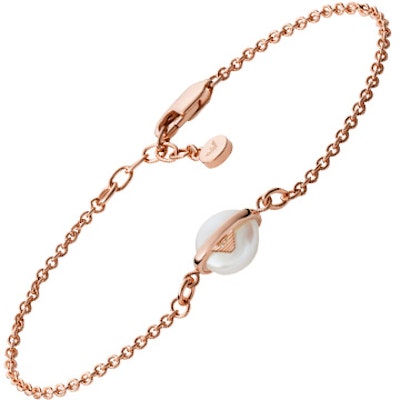 Pulsera de moda para mujer Emporio Armani oro rosa plata 925 diseño perla planeta. EG3533221 Lookbook Pulsera de moda para mujer Emporio Armani oro rosa plata 925 diseño perla planeta. EG3533221