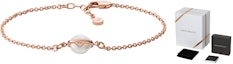 Purchase Pulsera de moda para mujer Emporio Armani oro rosa plata 925 diseño perla planeta. EG3533221