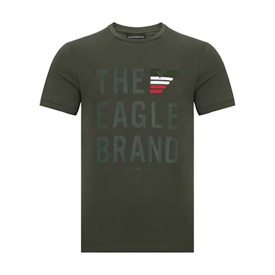 Emporio Armani Army Green Cotton Logo Tee 3Z1T95-1J11Z-0544