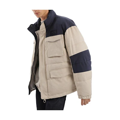 Emporio Armani Beige Colorblock Zip-Up Jacket 6RZK32-ZE1AZ-49AJ