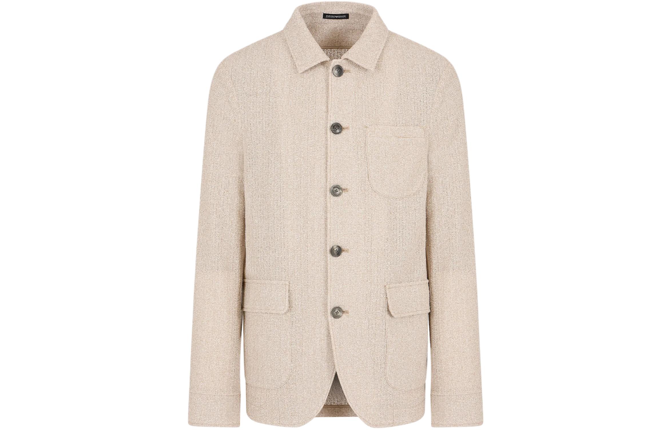 Emporio Armani Beige Single-Breasted Long Sleeve Jacket E31G53-F1418-1112