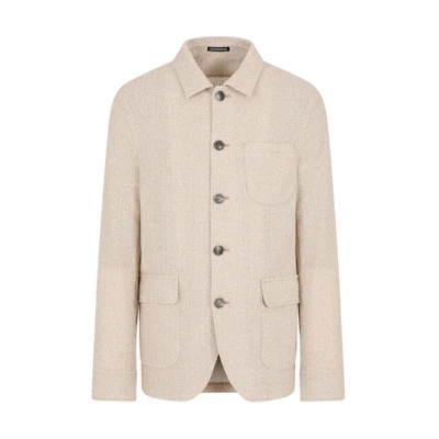 Emporio Armani Beige Single-Breasted Long Sleeve Jacket E31G53-F1418-1112