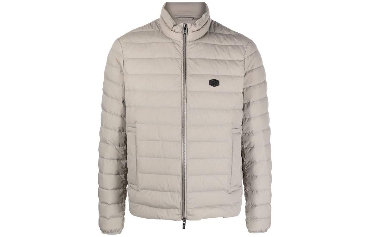 Emporio Armani Beige Zipper High-Collar Puffer Jacket 8N1BQ2-1NLRZ-0643