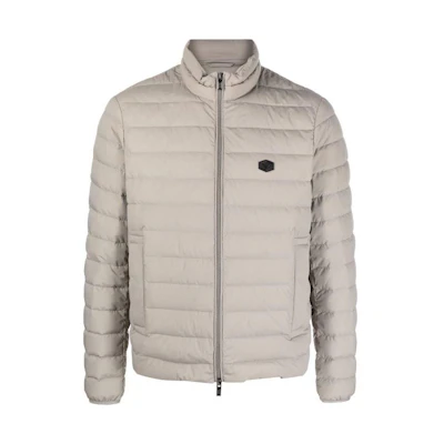 Emporio Armani Beige Zipper High-Collar Puffer Jacket 8N1BQ2-1NLRZ-0643