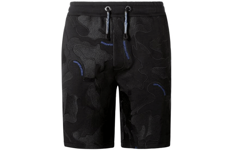 Order EMPORIO ARMANI Black Camouflage Print Shorts. 3K1P92-1JDSZ-F036