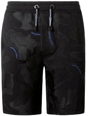 EMPORIO ARMANI Black Camouflage Print Shorts. 3K1P92-1JDSZ-F036 Order EMPORIO ARMANI Black Camouflage Print Shorts. 3K1P92-1JDSZ-F036