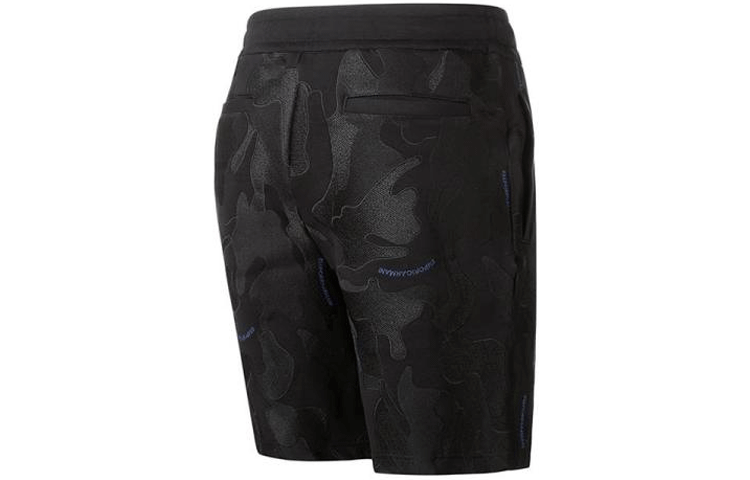 Shop EMPORIO ARMANI Black Camouflage Print Shorts. 3K1P92-1JDSZ-F036