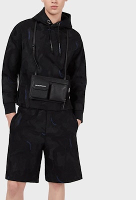 EMPORIO ARMANI Black Camouflage Print Shorts. 3K1P92-1JDSZ-F036 Details for EMPORIO ARMANI Black Camouflage Print Shorts. 3K1P92-1JDSZ-F036