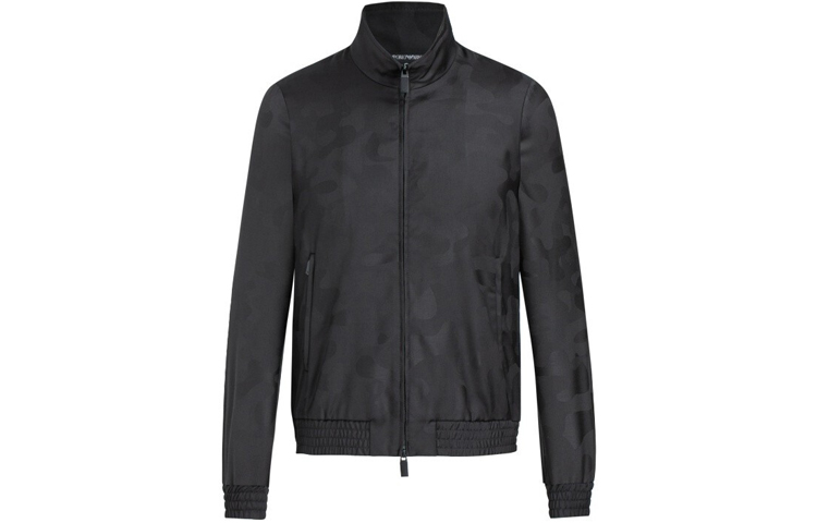 Emporio Armani Black Camouflage Zip-Up Casual Jacket 51R290-51113-999