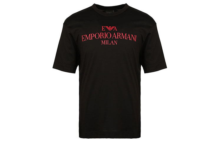 EMPORIO ARMANI Black Casual Simple Short Sleeve T-Shirt 3H1TN1-1JCQZ-F096 圖 2