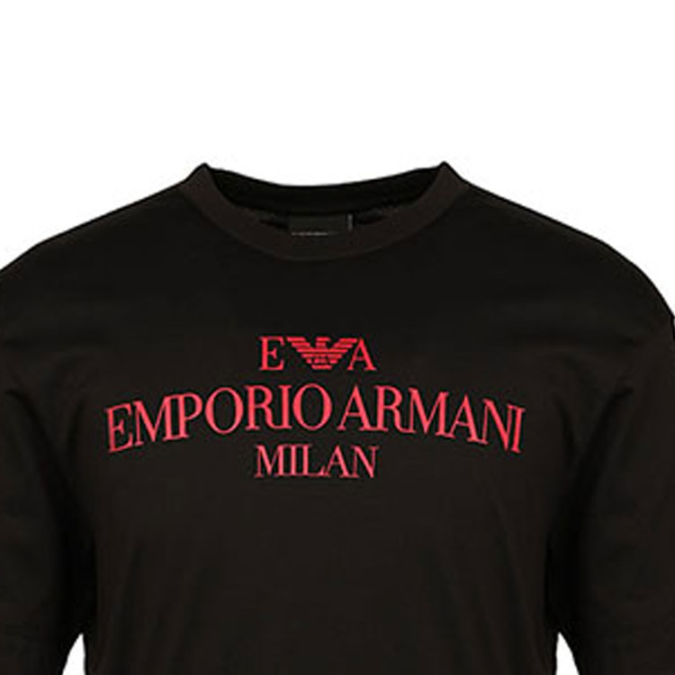 EMPORIO ARMANI Black Casual Simple Short Sleeve T-Shirt 3H1TN1-1JCQZ-F096 圖 7