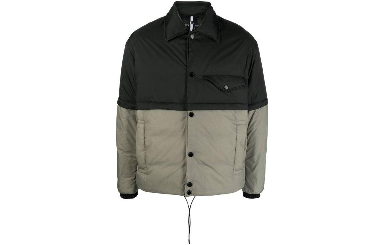 Emporio Armani Black Color-Blocked Long Sleeve Down Jacket 6R1BZ5-1NYOZ-F190