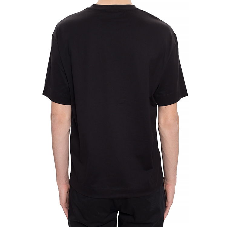 Sizing Emporio Armani Baju T Hitam Kapas Leher Bulat. 3H1TN6-1JCQZ-F054