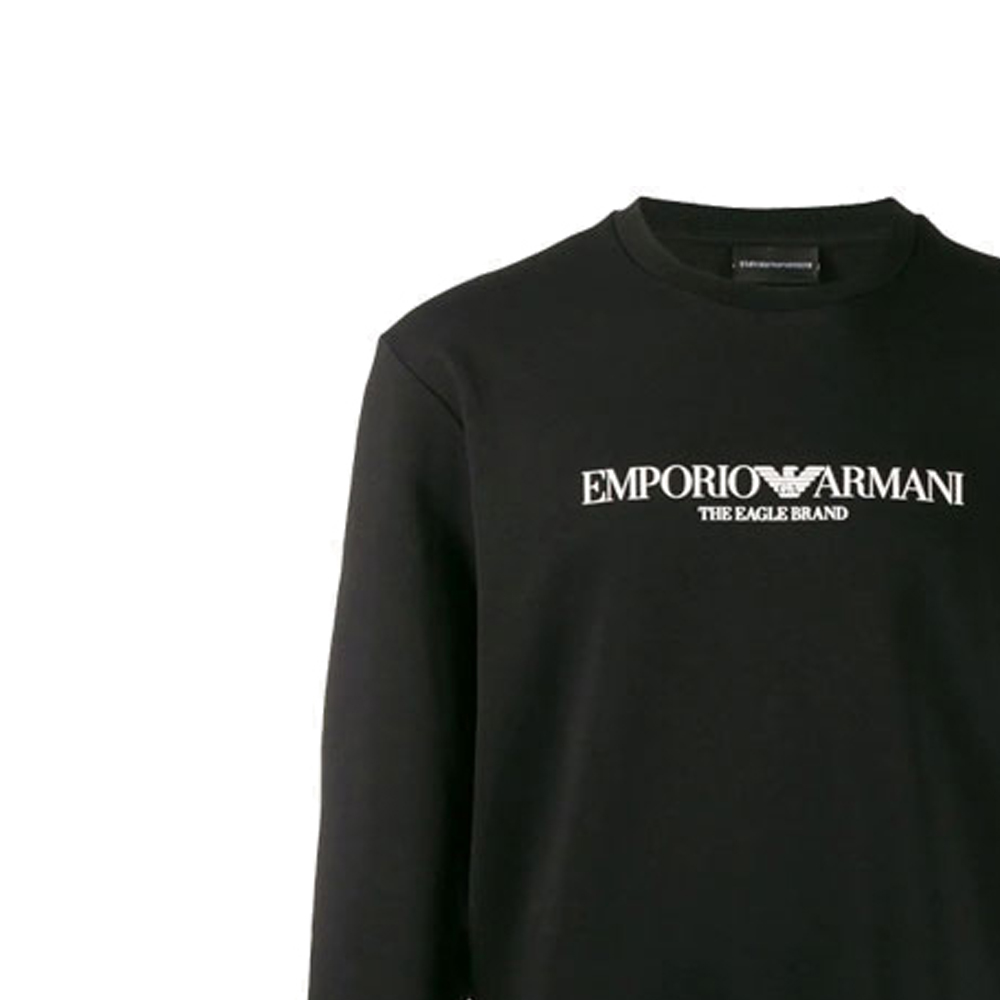 Emporio Armani Black Crewneck Sweatshirt with Letter Print. 8N1ME8-J04Z-0999 圖 5